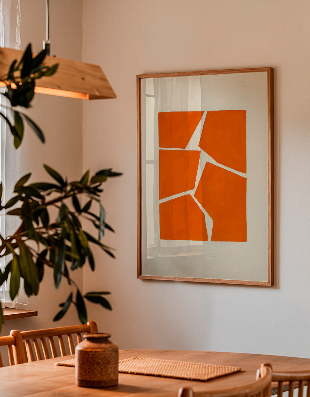 Cuadro geométrico fragmentos terracota – Product1