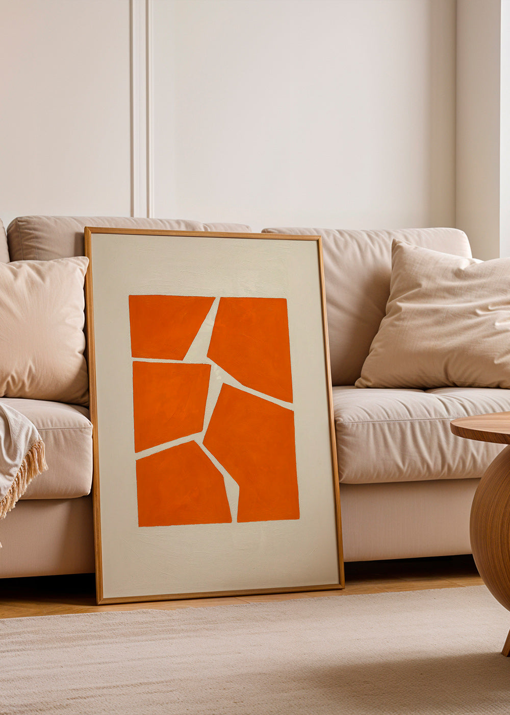 Cuadro geométrico fragmentos terracota – Product2