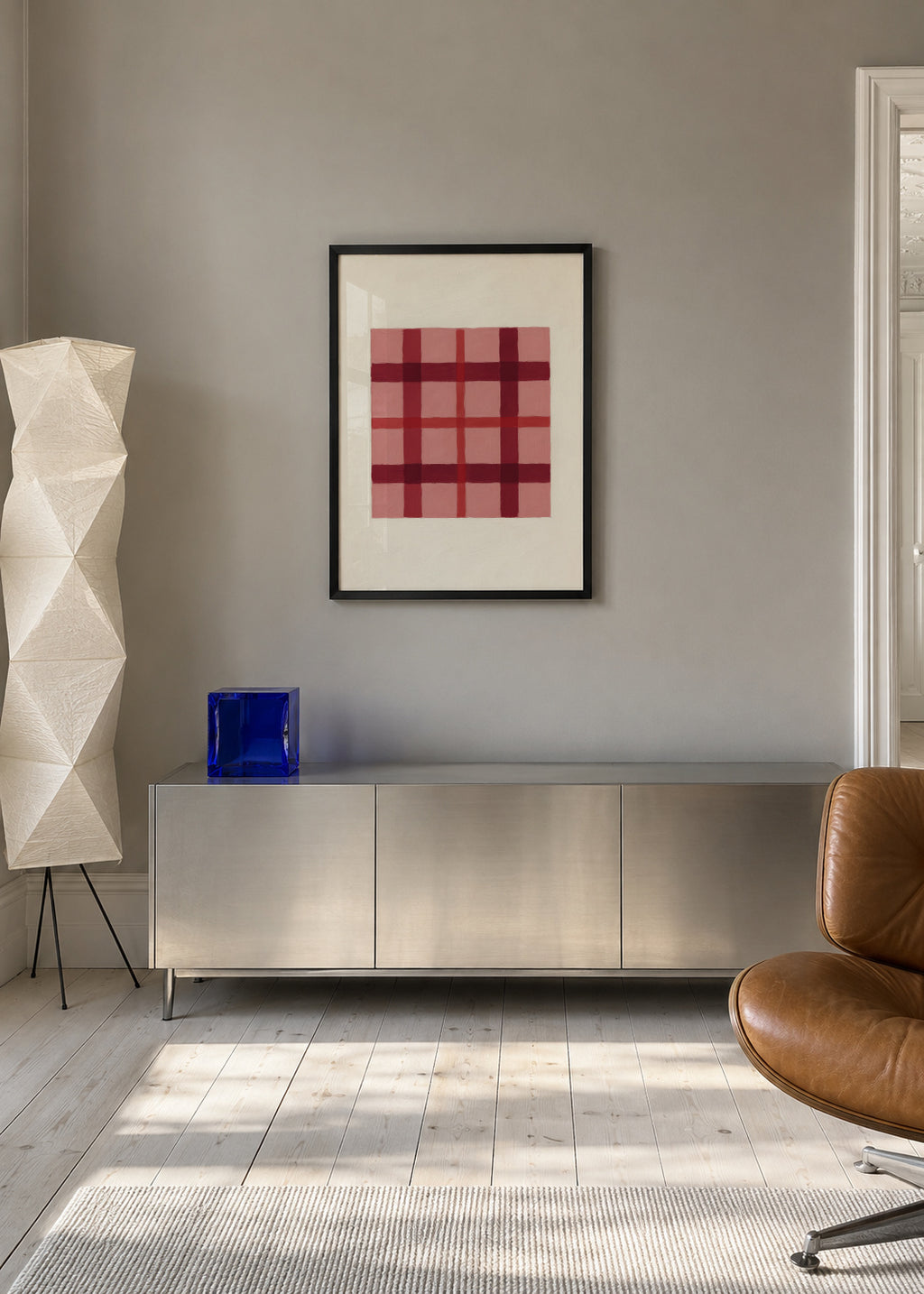 Rose Tartan - Framed poster in an interior