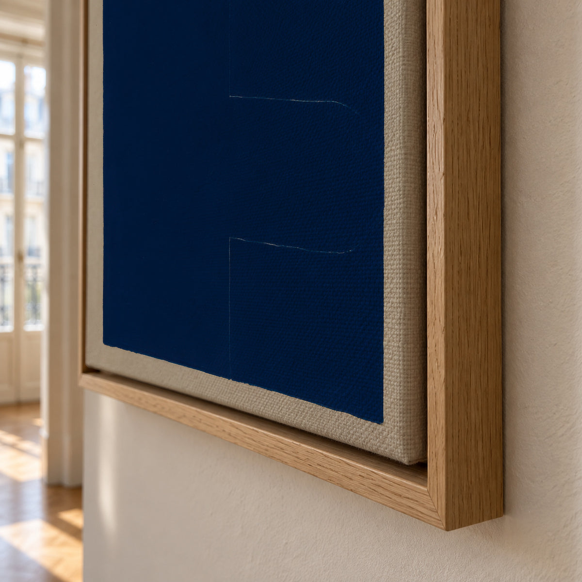 Midnight Blueprint I - Framed canvas detail
