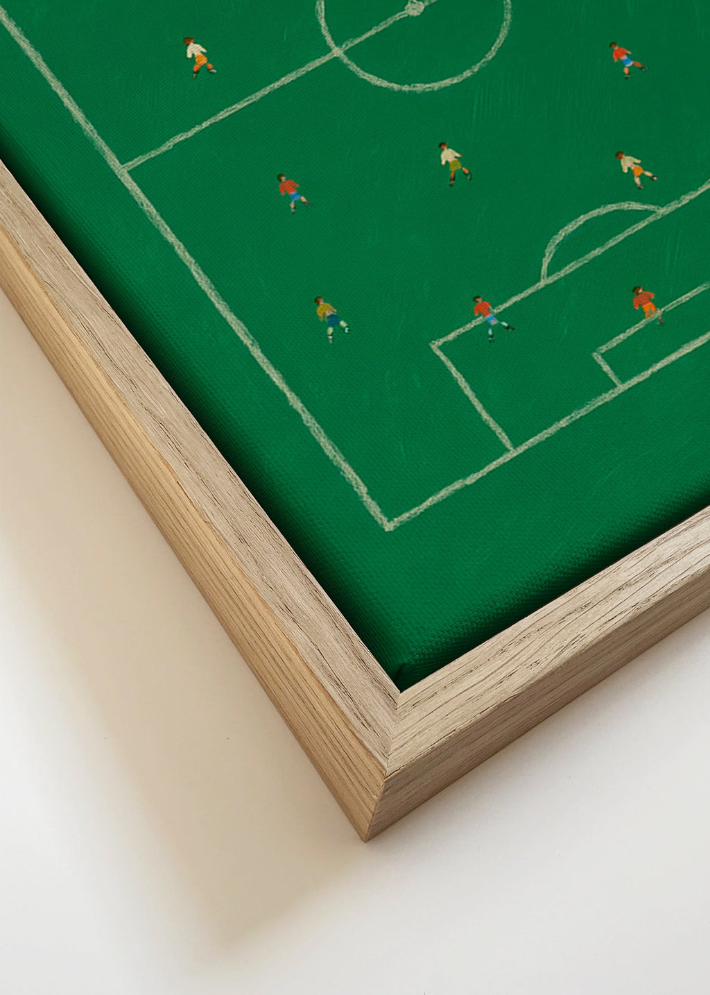Cuadro deportivo: campo de fútbol ilustrado – Canvas detail