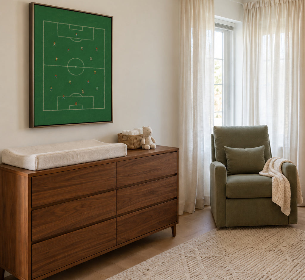 Field Strategy - Framed canvas in an interior
