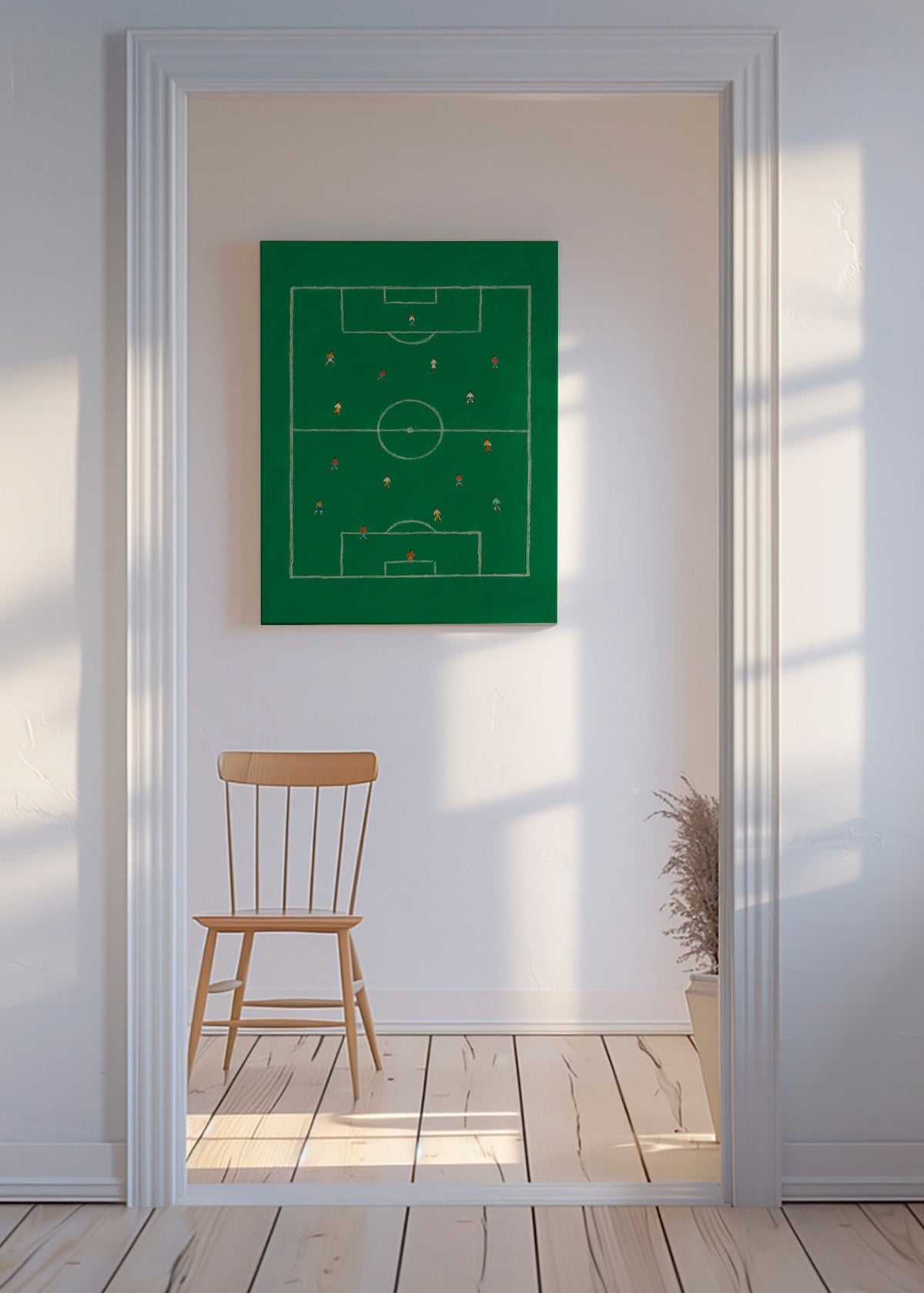 Cuadro deportivo: campo de fútbol ilustrado – Canvas