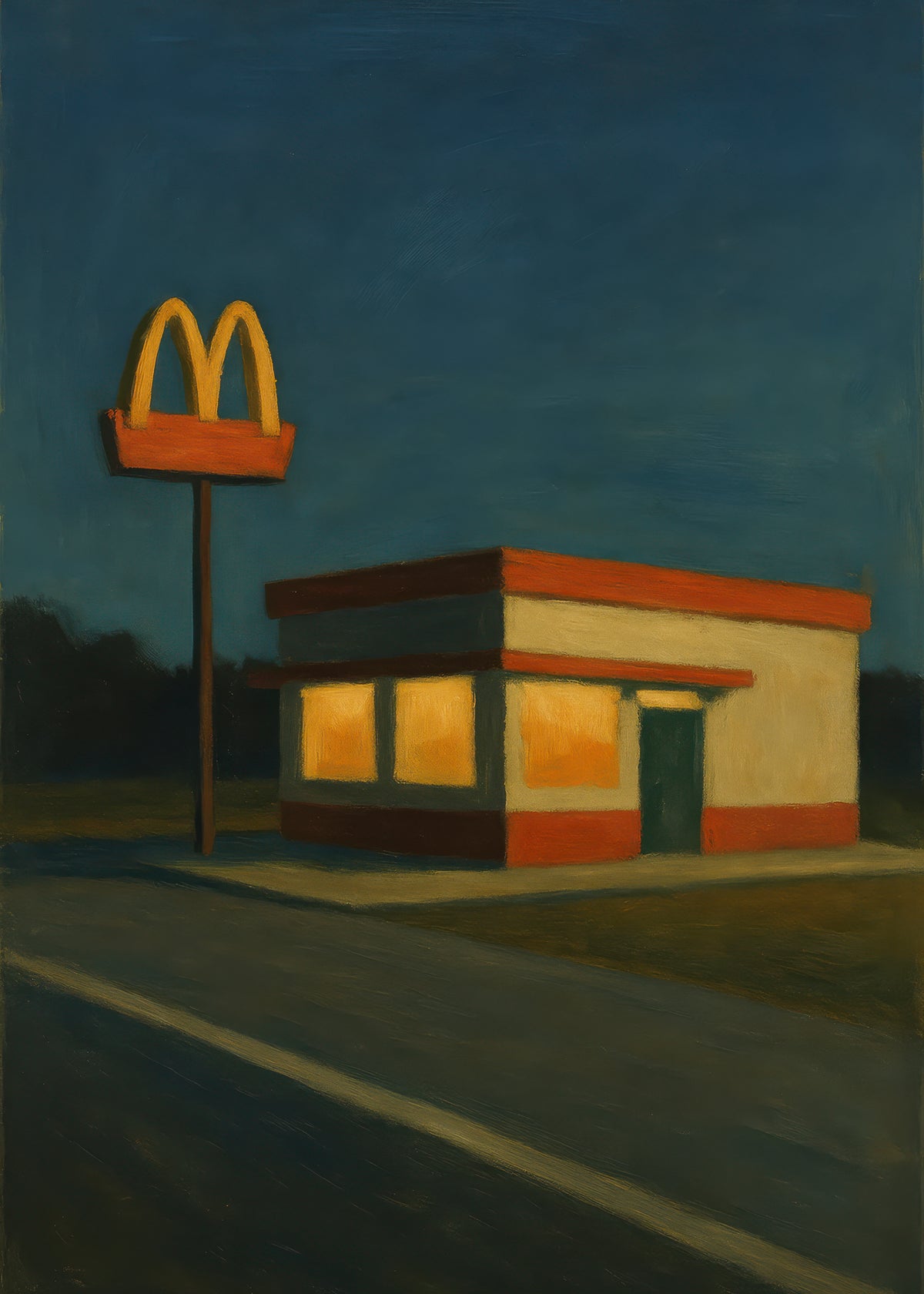 Midnight Drive-Thru - Unframed art print