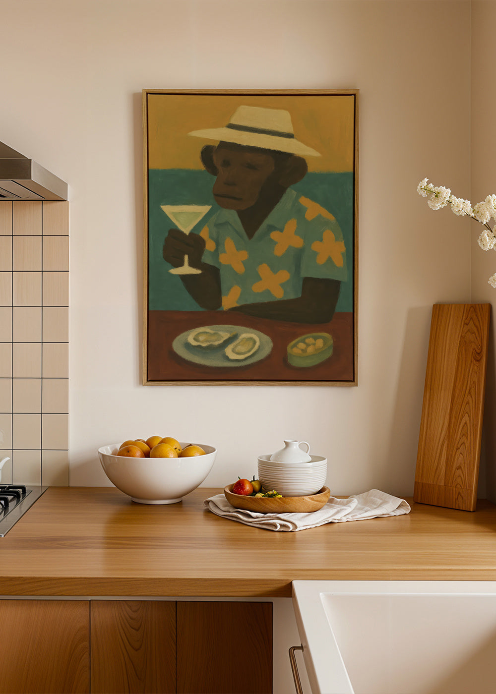 Vacation Mode - Framed canvas in an interior