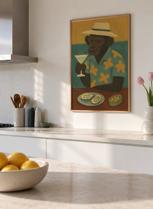Vacation Mode - Framed poster in an interior