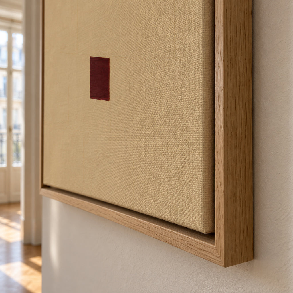 Red Core Minimal - Framed canvas detail