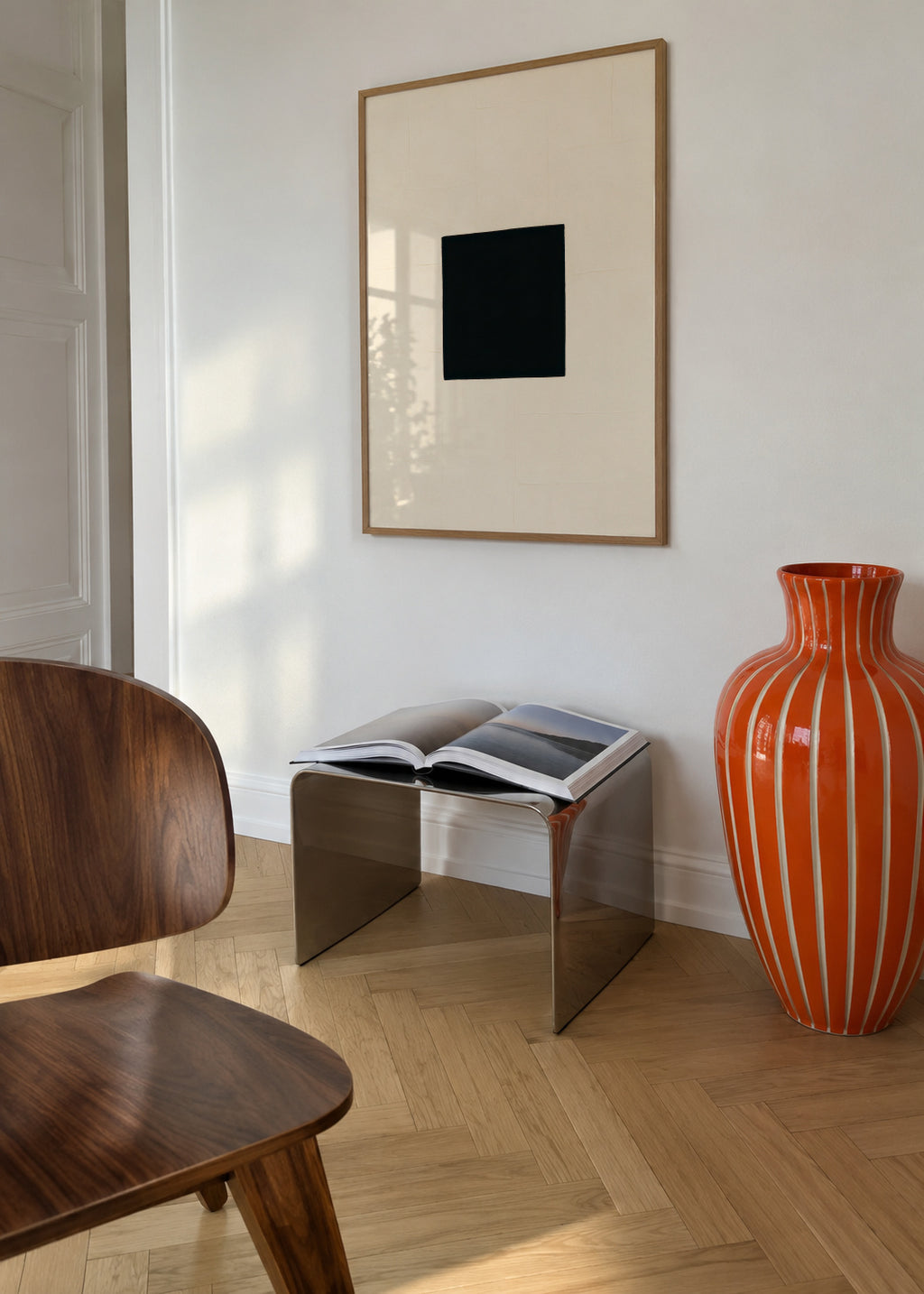 Black Void - Framed poster in an interior