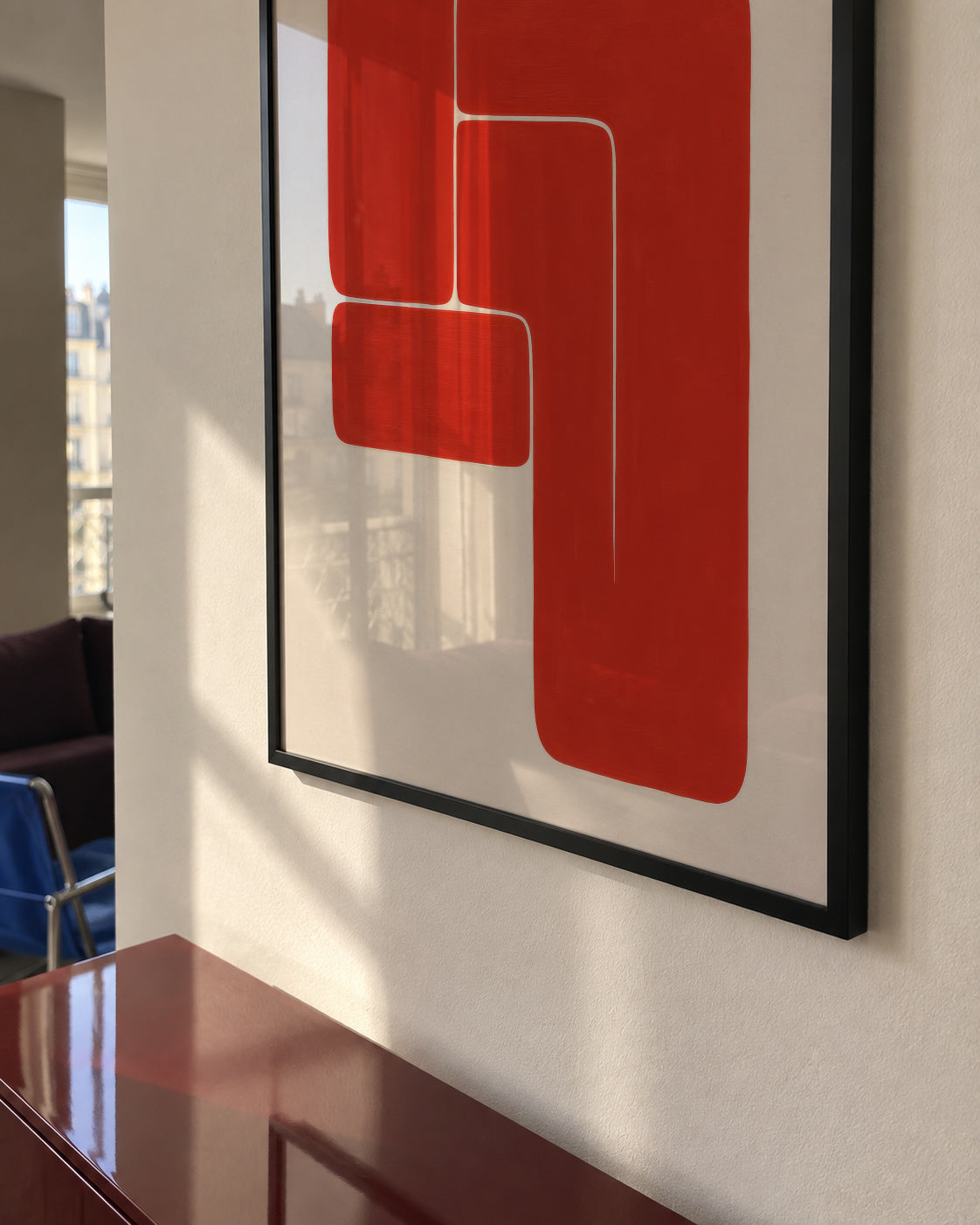 L-Shape Balance II - Framed poster in an interior