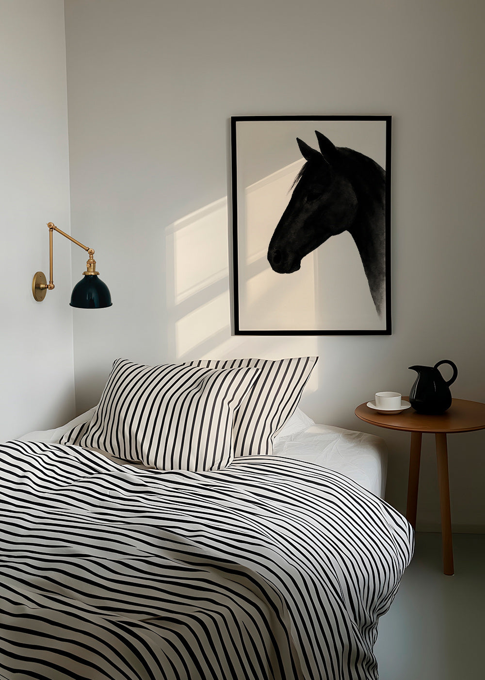Cuadro perfil de caballo negro – Product1