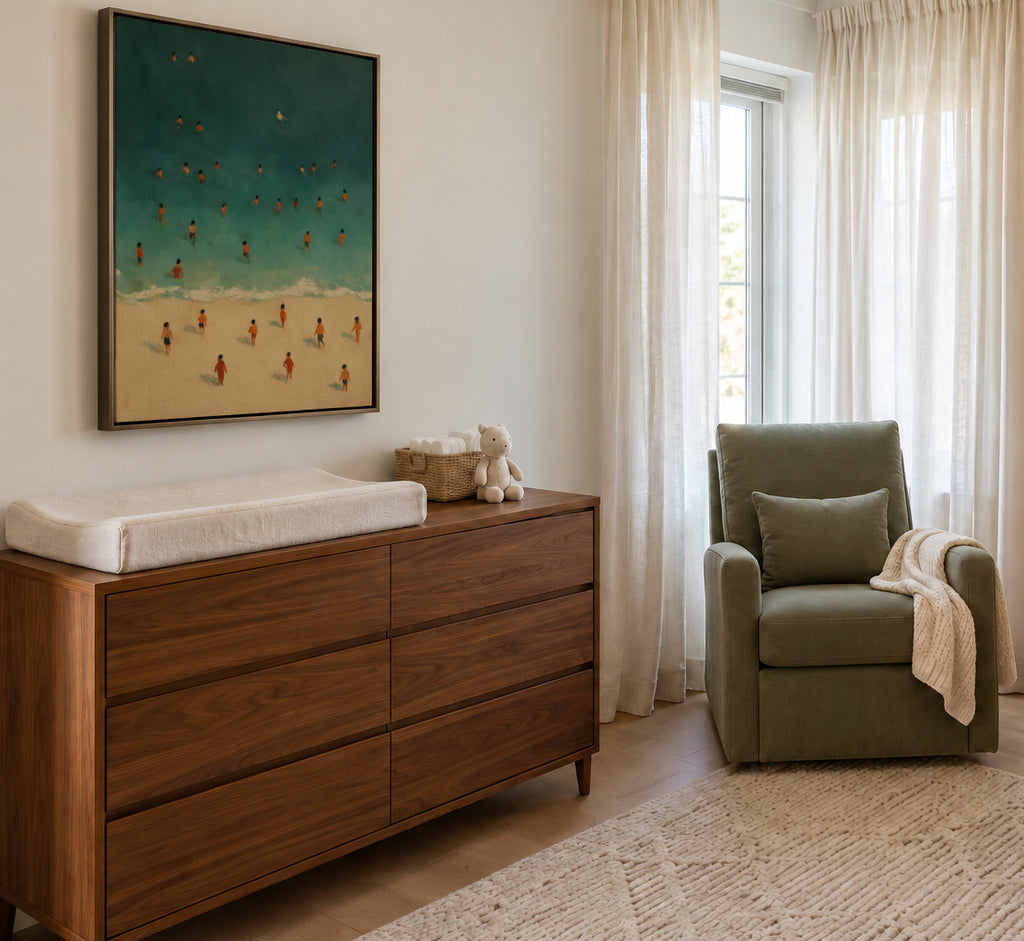 Summer Shore - Framed canvas in an interior