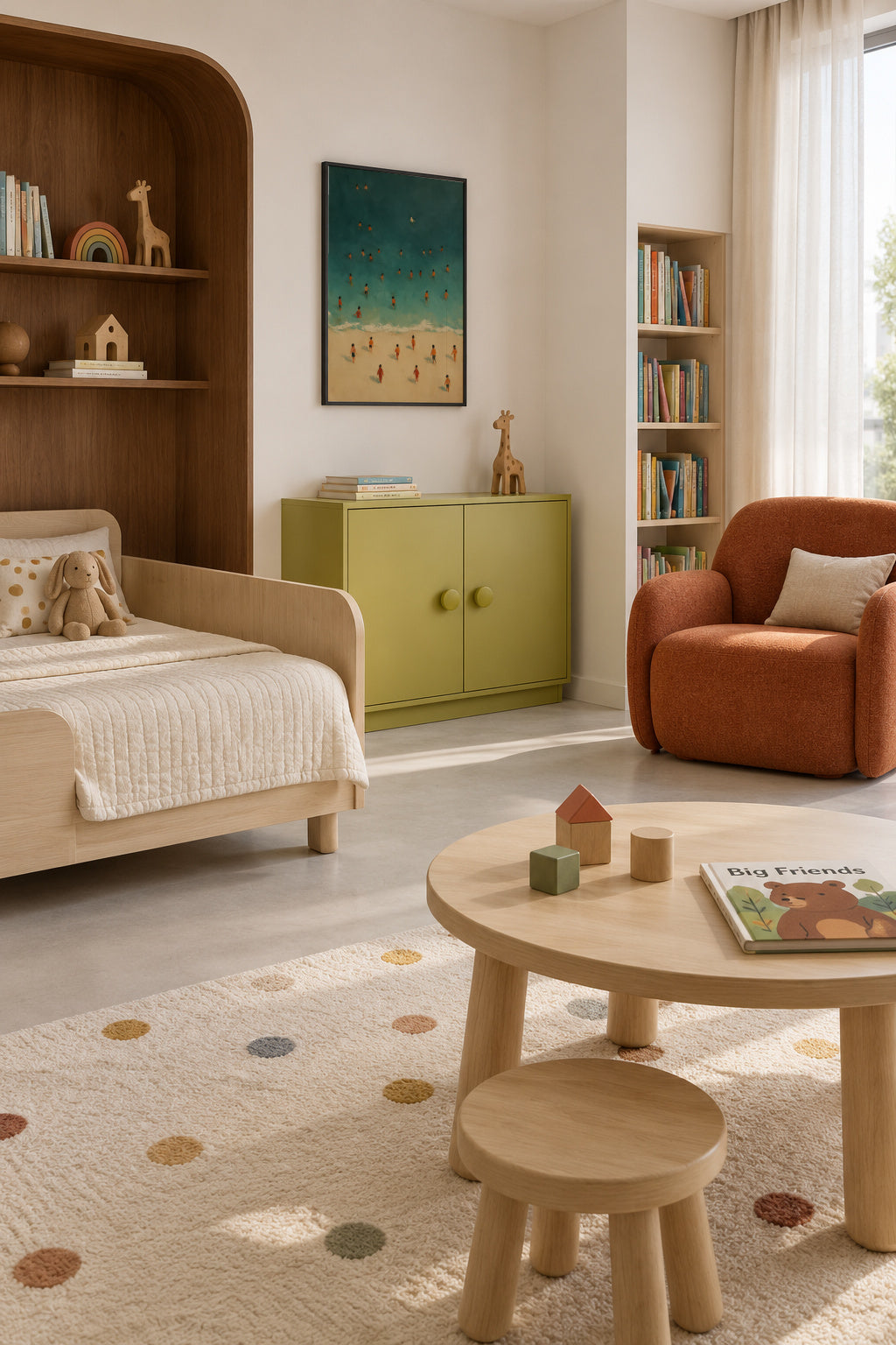 Summer Shore - Framed poster in an interior
