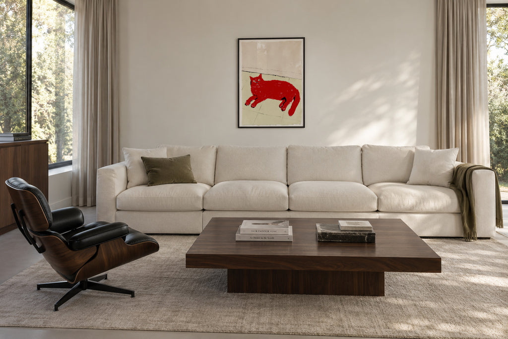 Red Cat Nap - Framed poster in an interior
