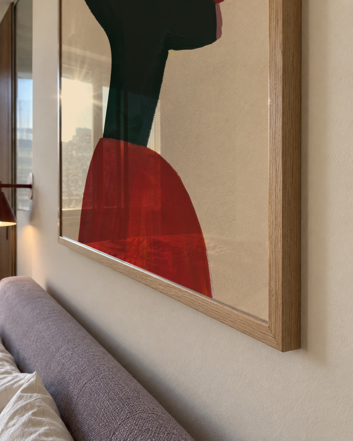 Profile in Red - Framed poster detail