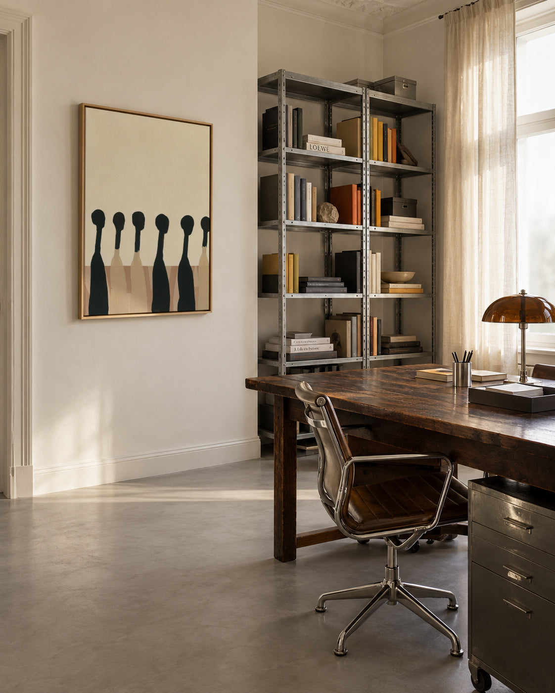 The Gathering - Framed canvas in an interior