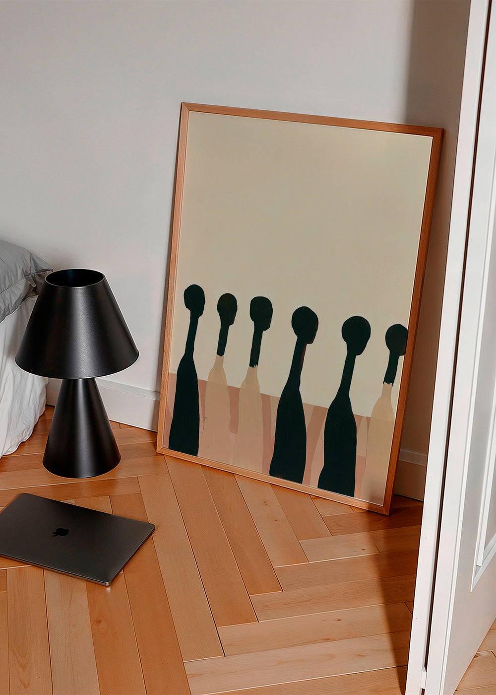 Cuadro abstracto de figuras alargadas – Product2