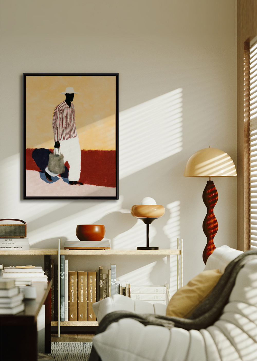 Ilustración de figura caminante con sombrero – Canvas2
