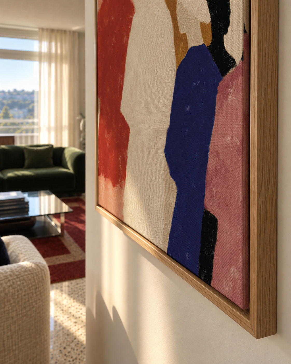 Crowded Colors III - Framed canvas detail