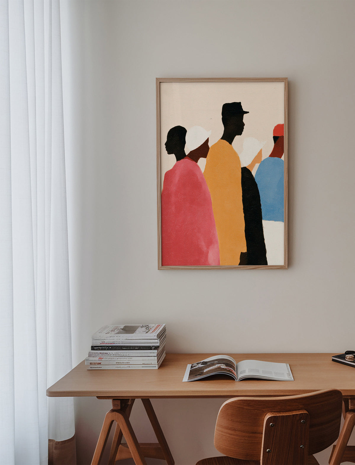 Cuadro abstracto de figuras en fila – Product2