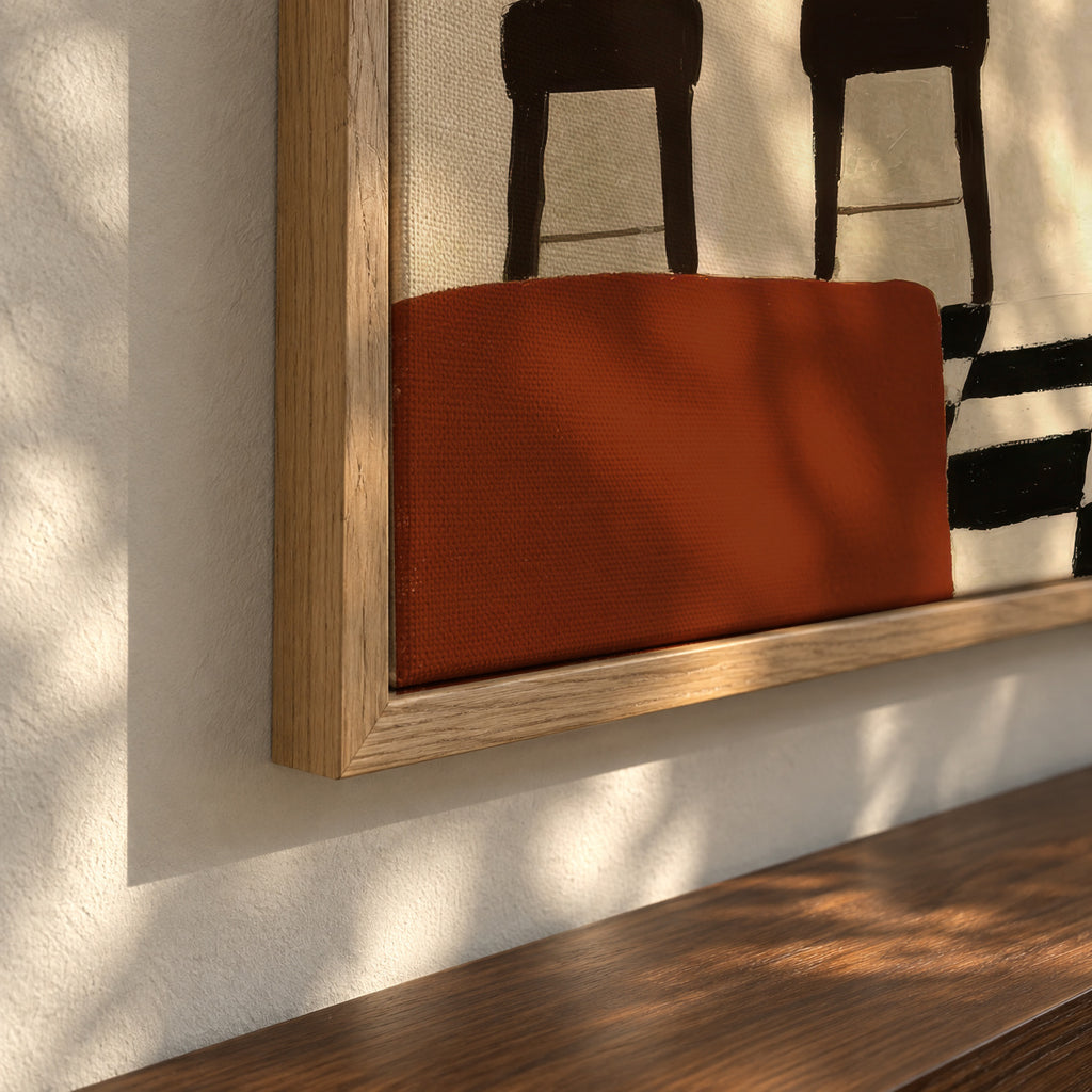 Minimalist Arches - Framed canvas detail