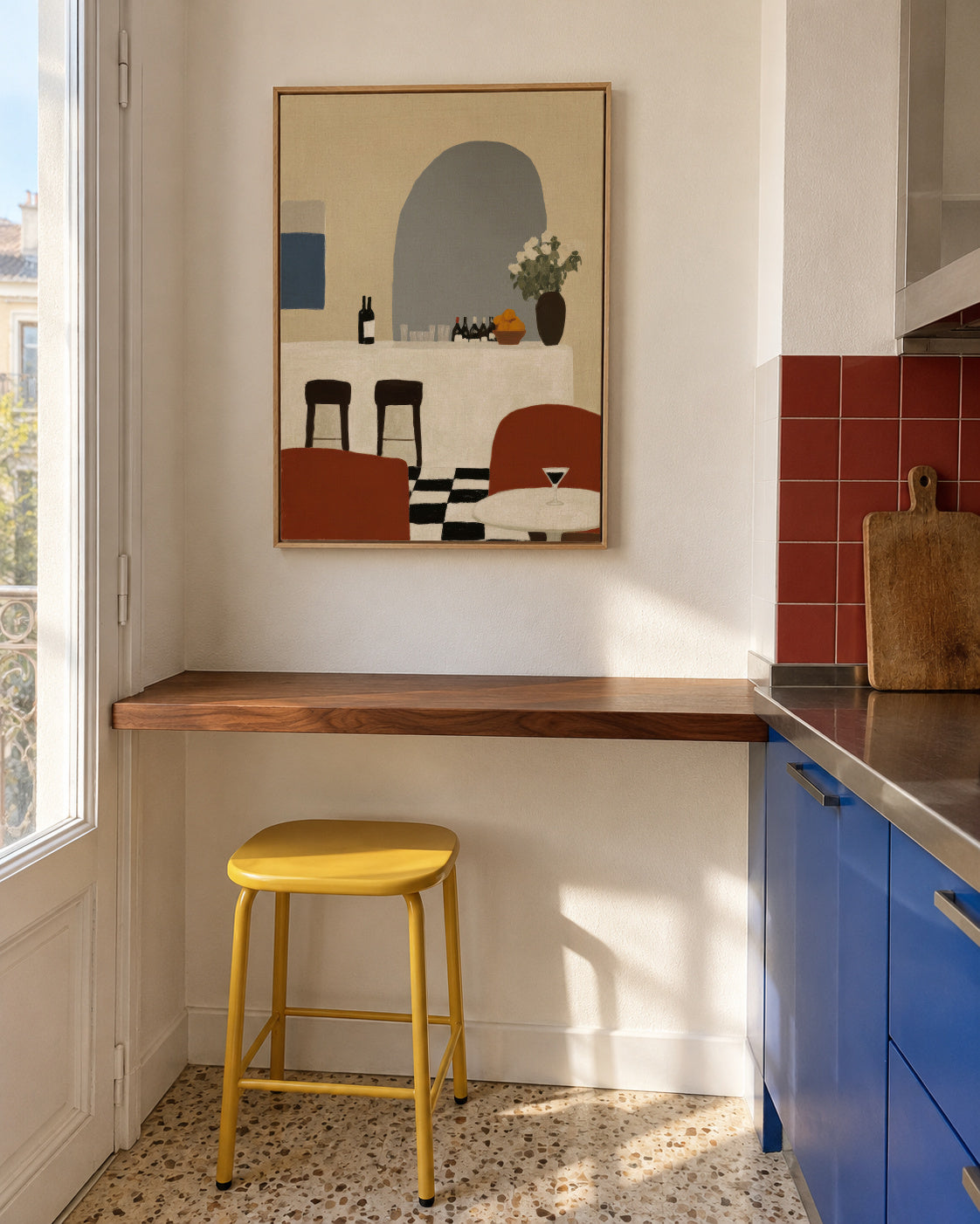Minimalist Arches - Framed canvas in an interior