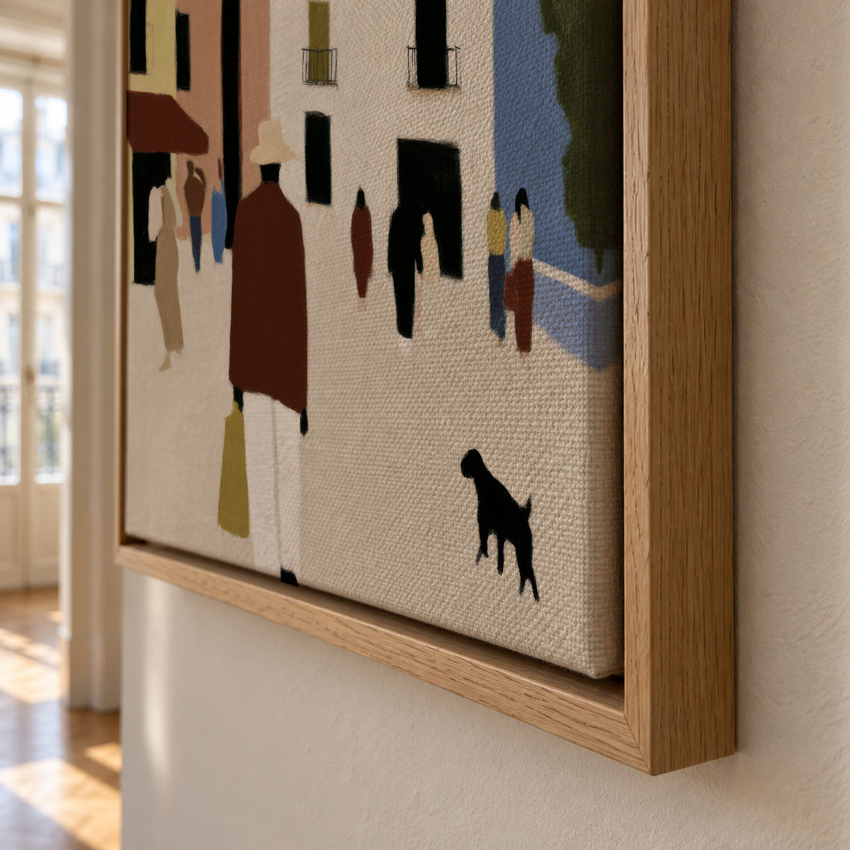 Mediterranean Walk - Framed canvas detail