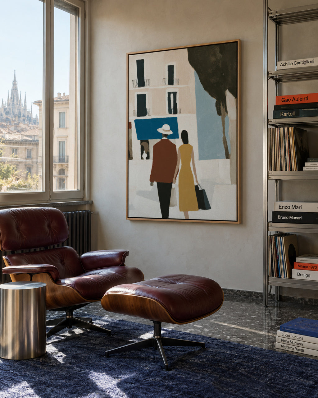 Afternoon Stroll - Framed canvas in an interior