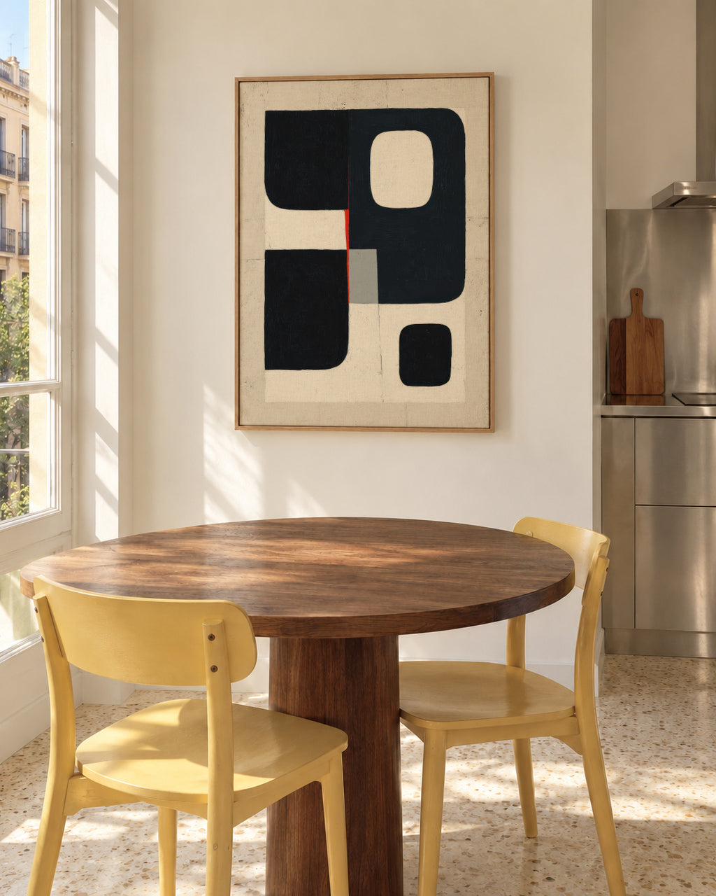 Urban Balance I - Framed canvas in an interior