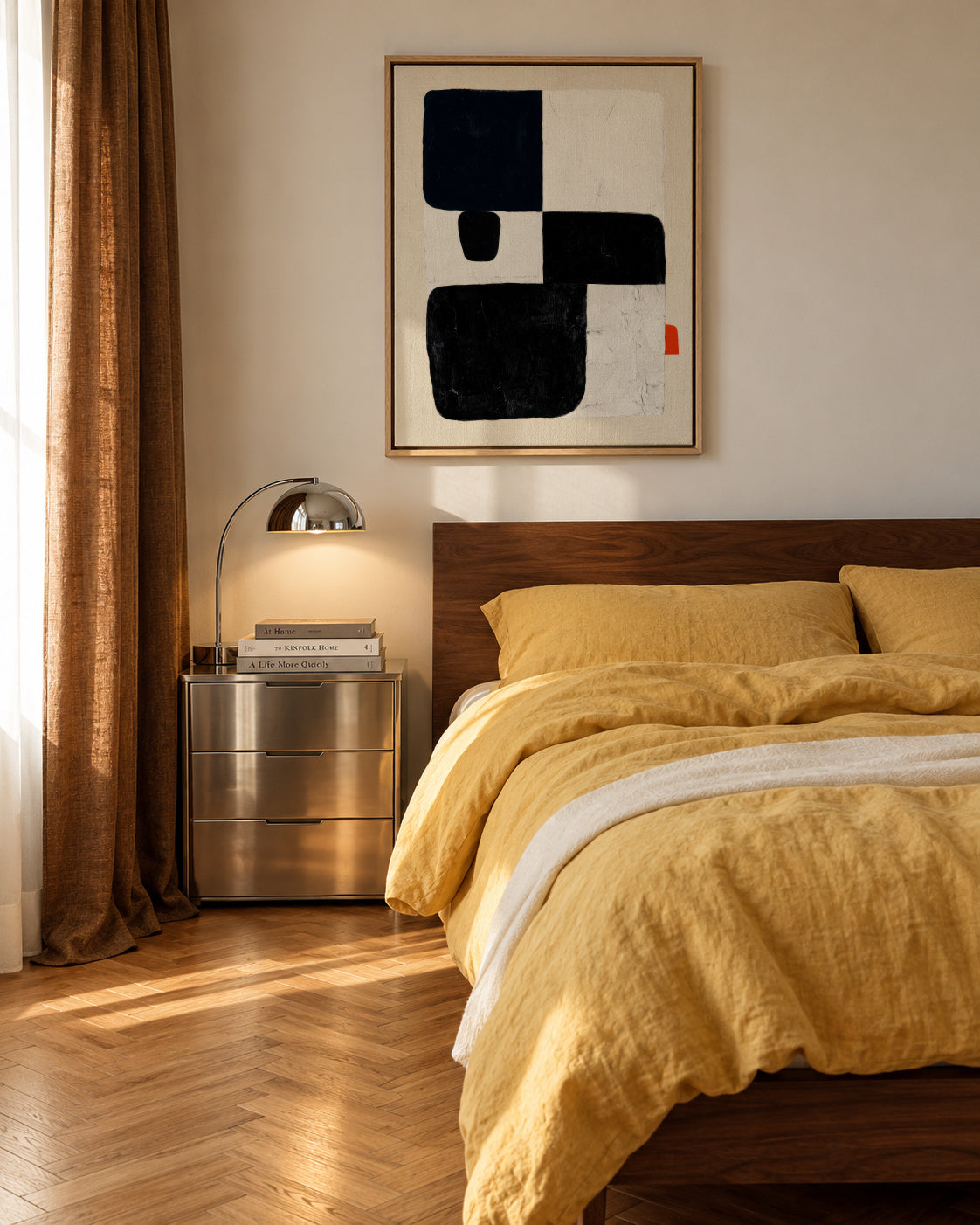 Red-Black Intersection - Framed canvas in an interior