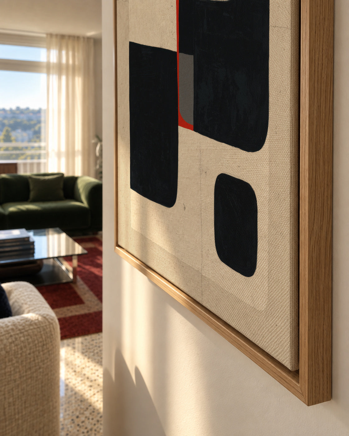 Cubic Structure - Framed canvas detail