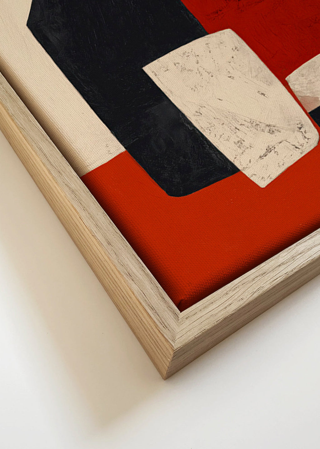 Cuadro de cocina geométrico con botella y copas – Canvas detail