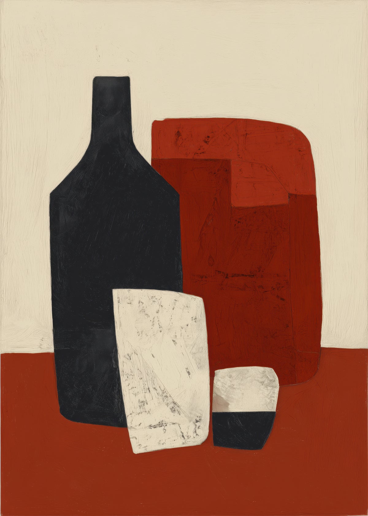 Red Wine Geometry - Unframed art print
