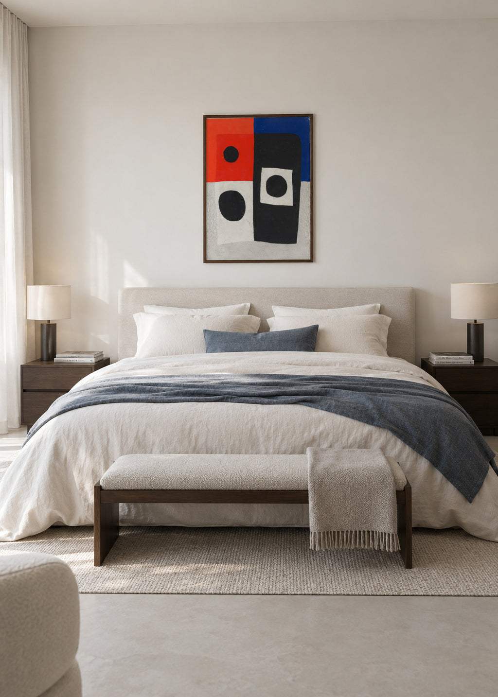 Primary Geometry - Framed poster in an interior