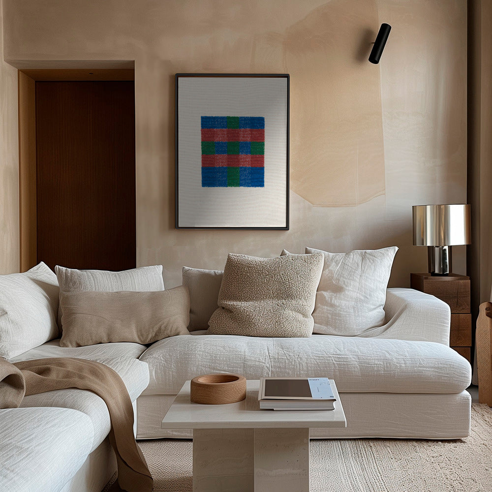 Cuadro geométrico de cuadros a mano – Canvas2