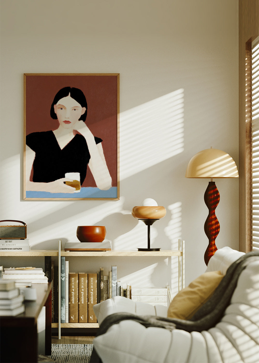 Cuadro de cocina con retrato y copa – Product1