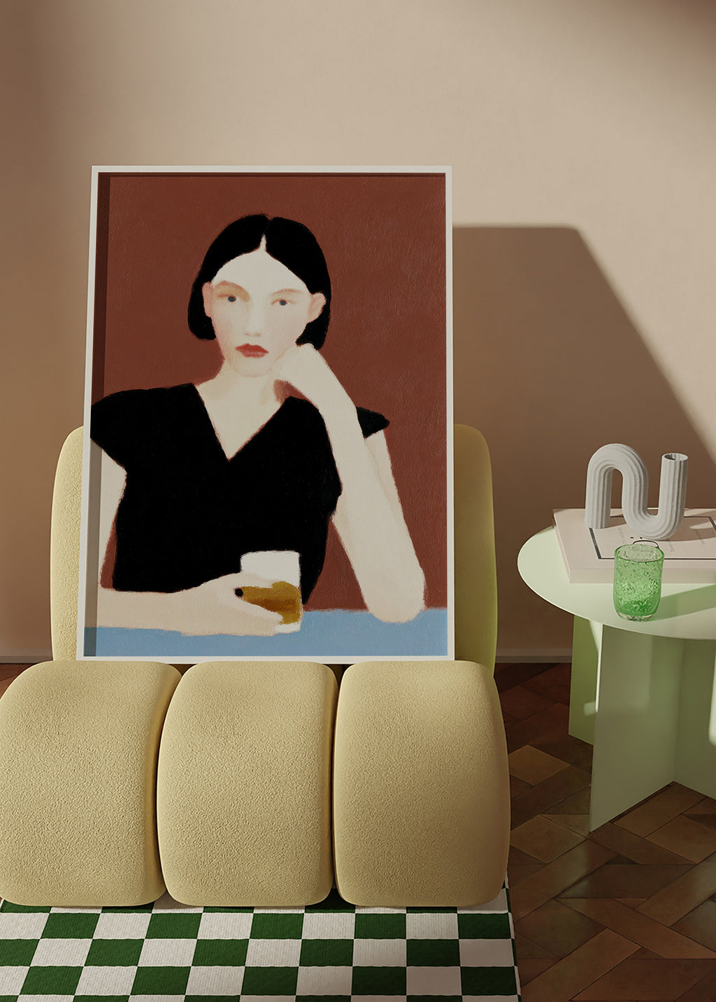 Cuadro de cocina con retrato y copa – Product2