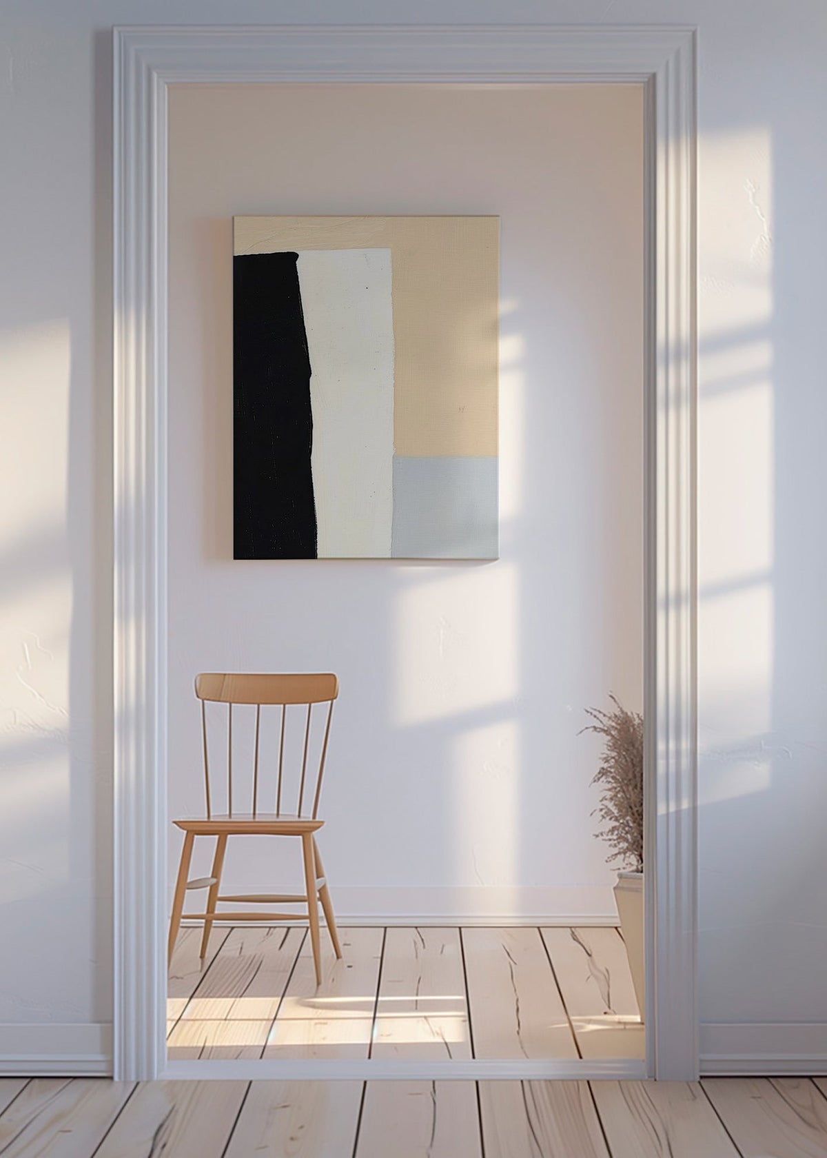 Cuadro abstracto en bloques verticales – Canvas