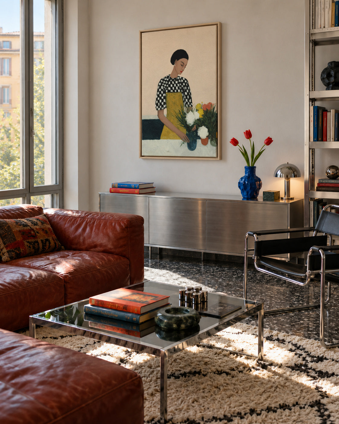 The Florist - Framed canvas in an interior