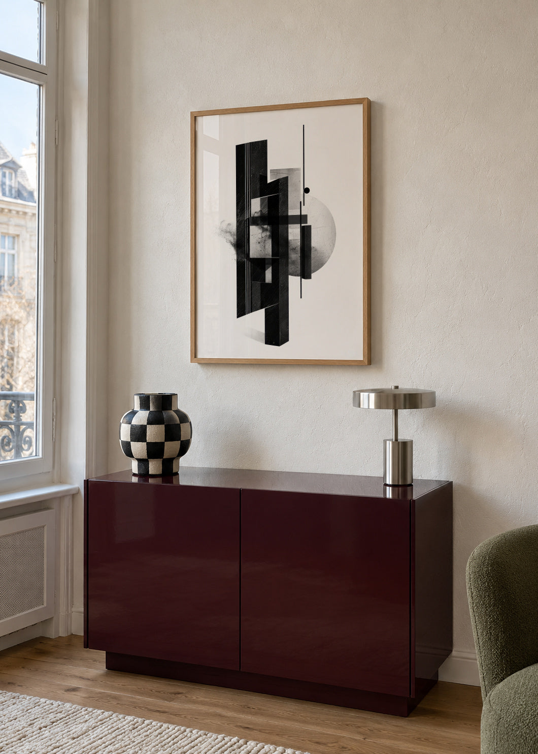 Monolith Structure I - Framed poster in an interior