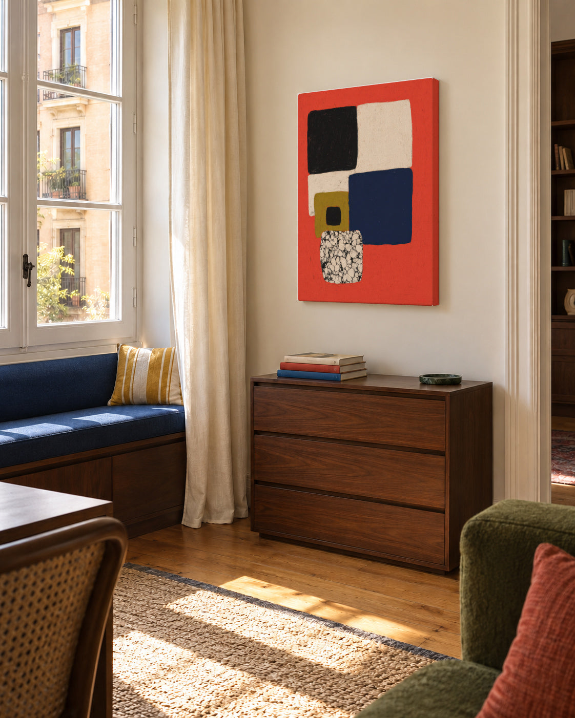 Modernist Mosaic - Unframed canvas in an interior