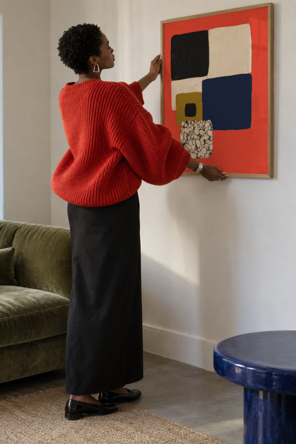 Modernist Mosaic - Framed poster in an interior