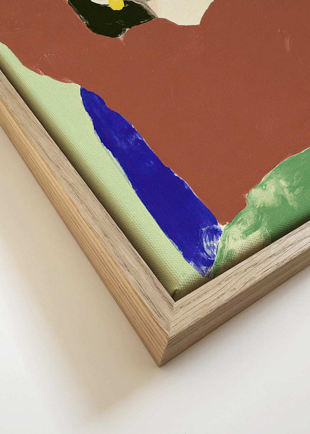 Ilustración de figura reclinada y gesto sereno – Canvas detail