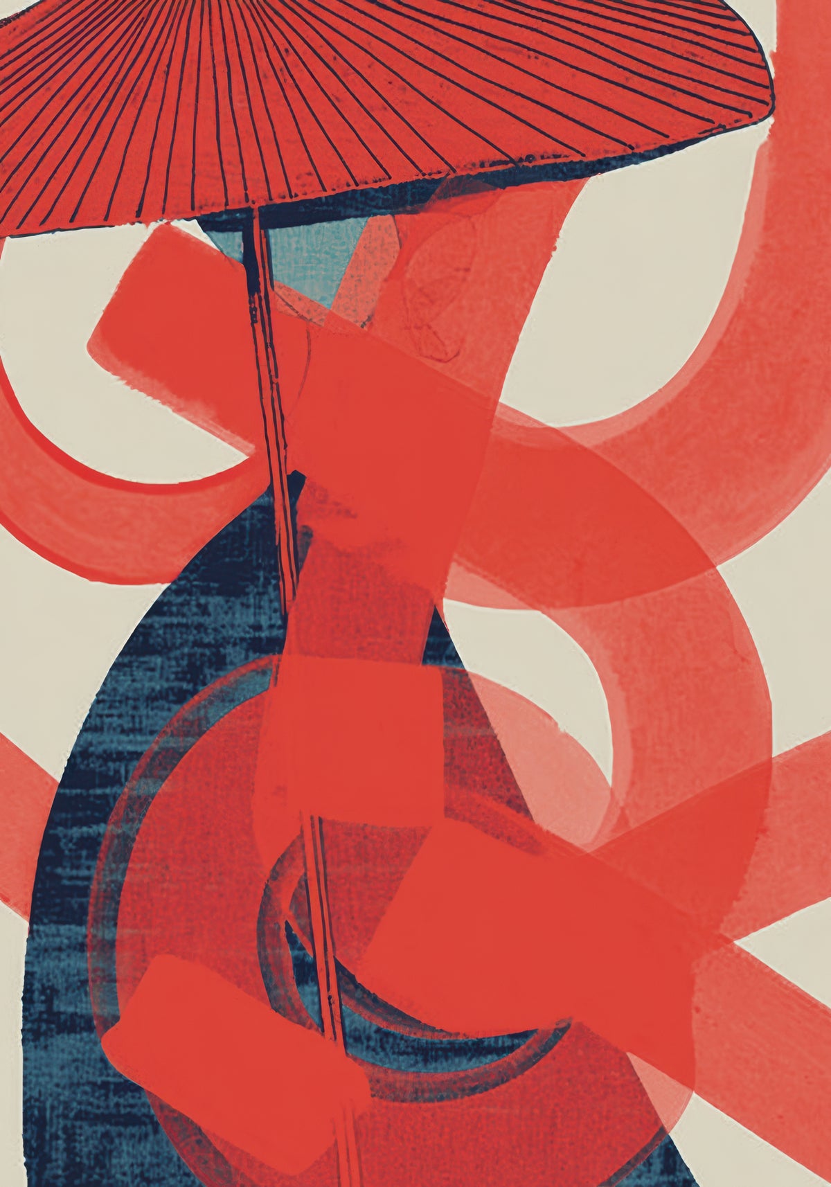 Red Swirl Energy - Unframed art print