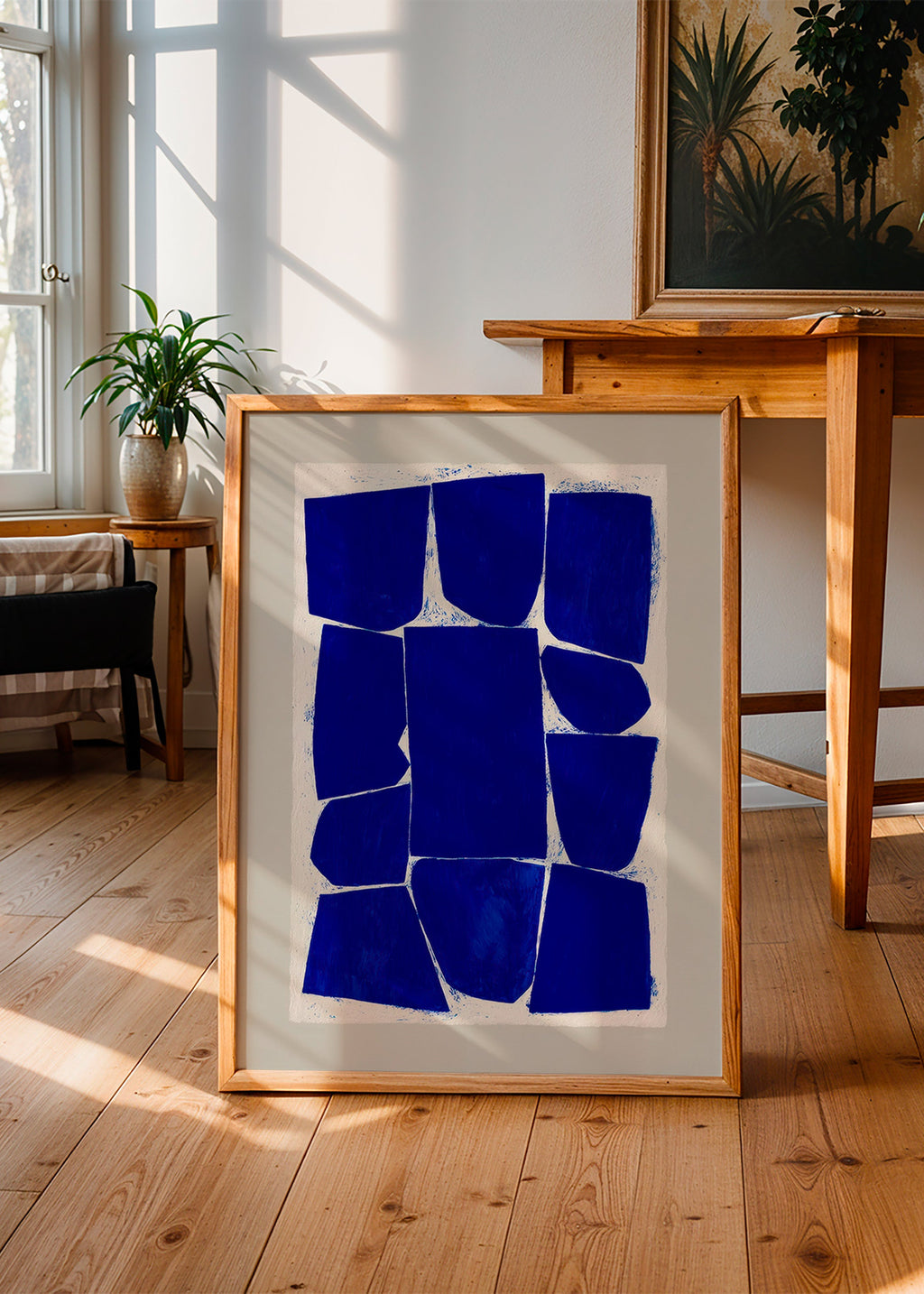Cuadro abstracto en bloques azules – Product3