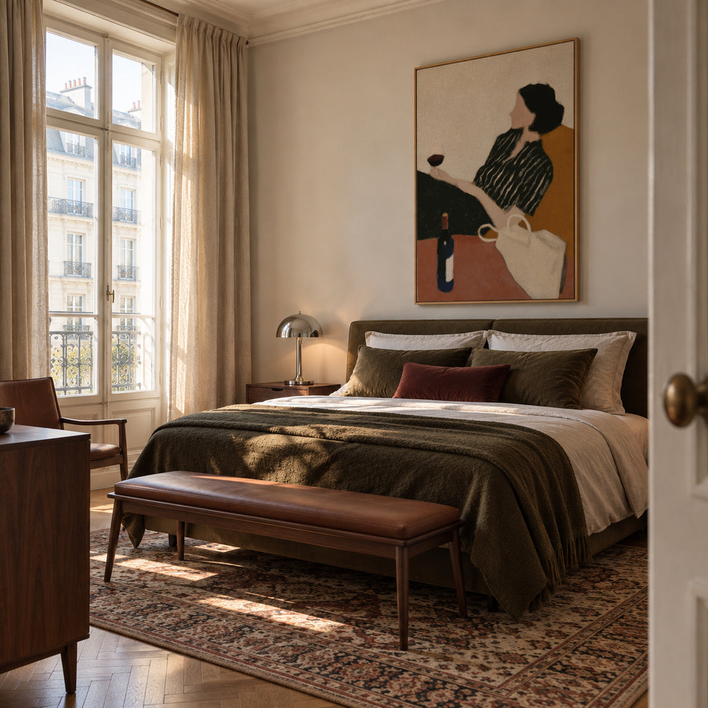 Terrace Thoughts - Framed canvas in an interior