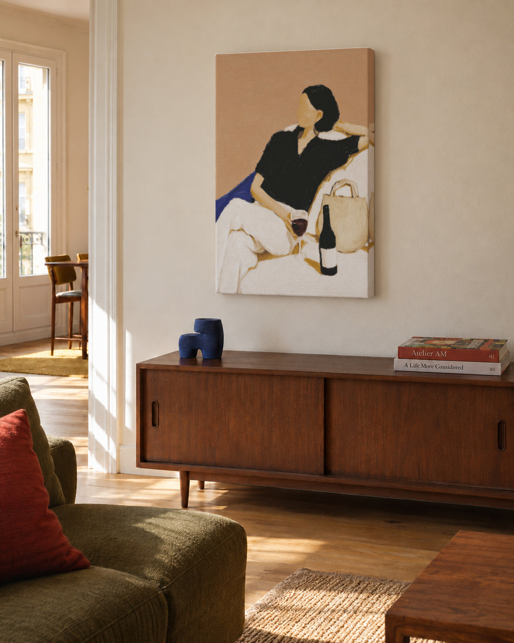 Summer Leisure - Unframed canvas in an interior