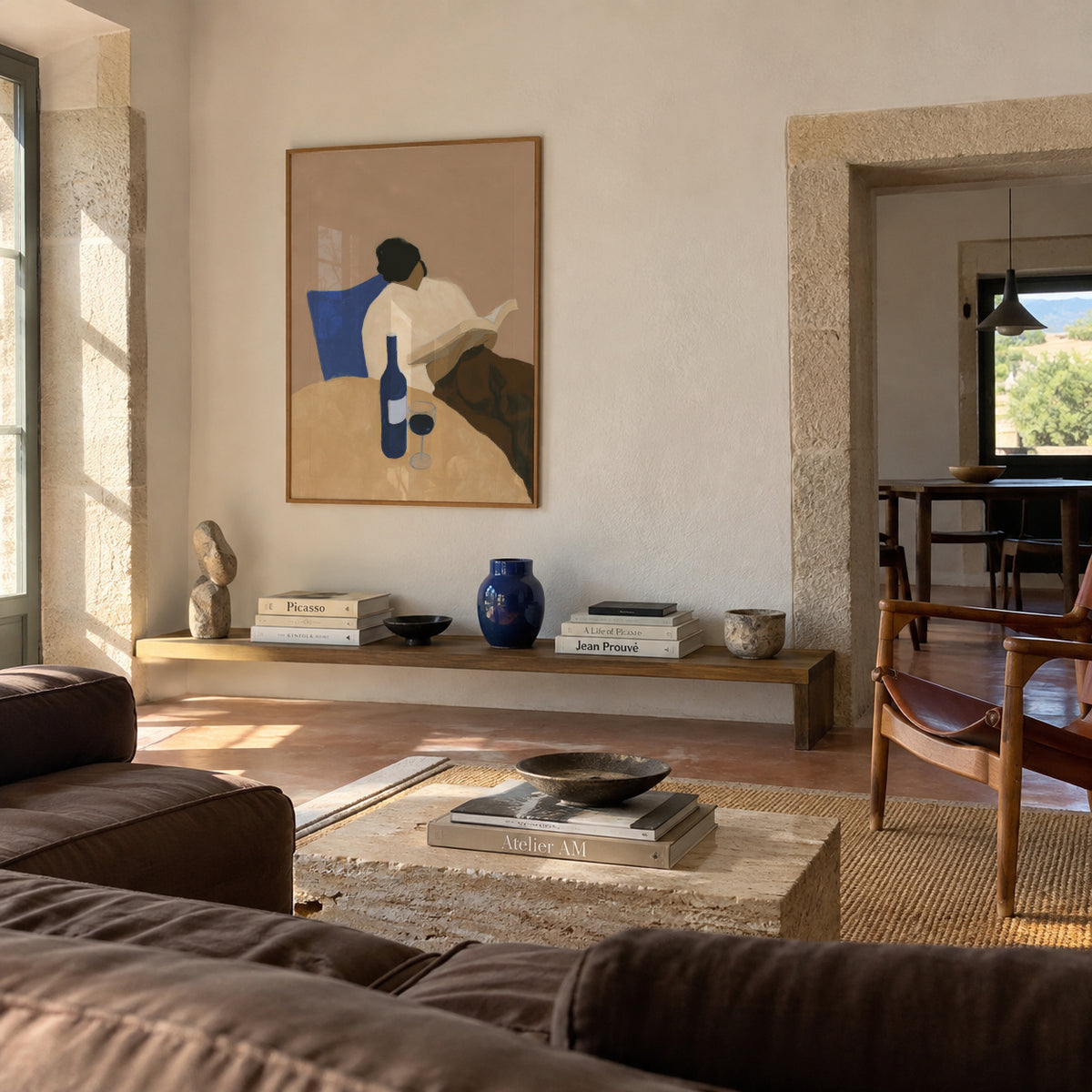 The Reader - Framed poster in an interior