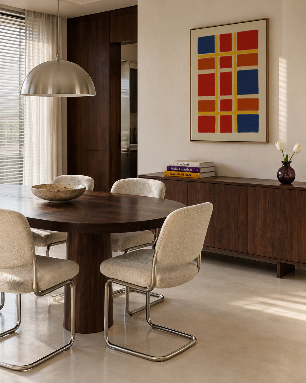 Color Grid No. 02 - Framed canvas in an interior