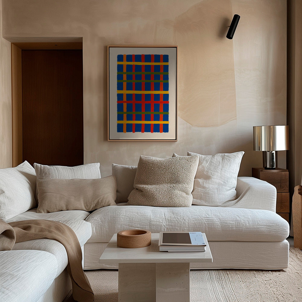 Cuadro geométrico rejilla cromática vertical – Canvas1