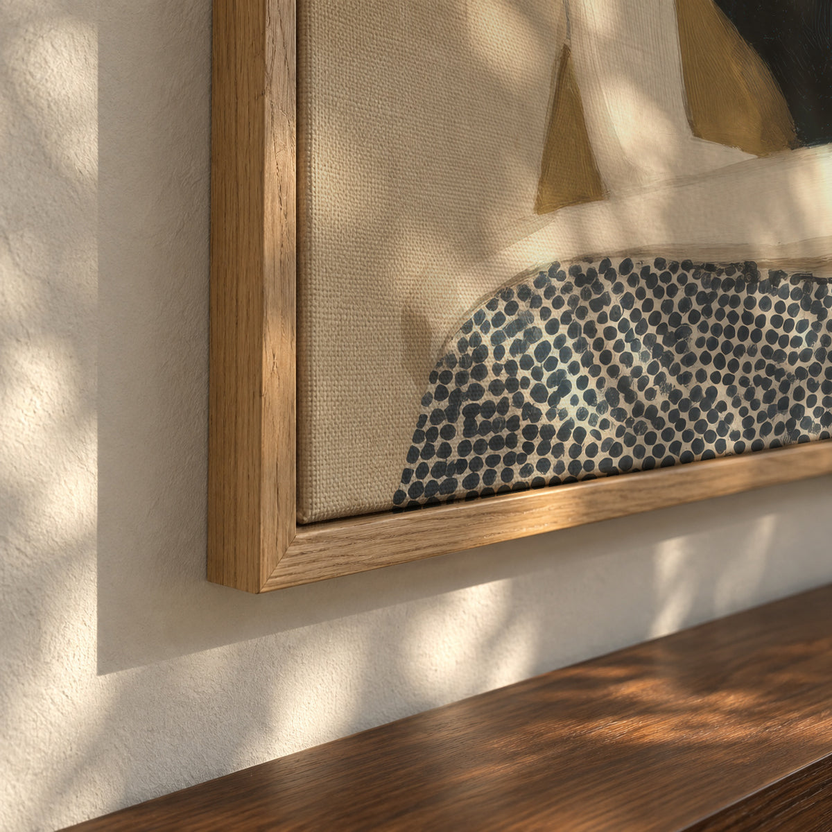 High Neck Elegance - Framed canvas detail